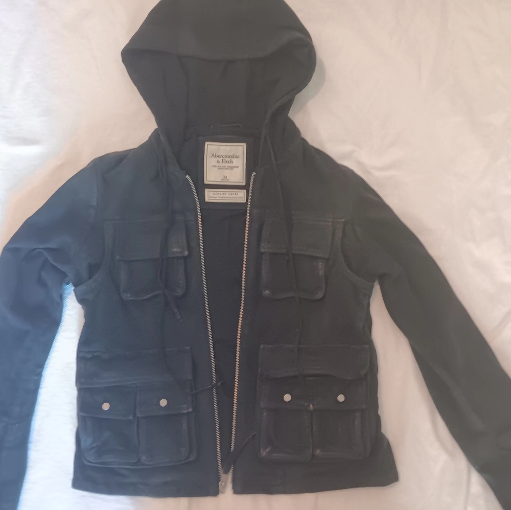 Black suede fitted womens jacket!!